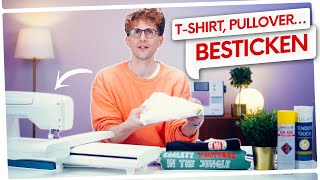 👕 TShirt besticken mit einer Stickmaschine [upl. by Jyoti782]