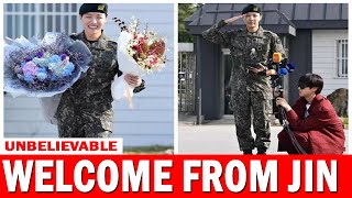 BTS star Jhope discharged from military duty gets warm welcome from Jin [upl. by Mariejeanne]