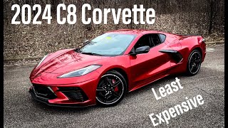 2024 Corvette C8  LEAST EXPENSIVE C8  Review and Walk Around [upl. by Doretta]