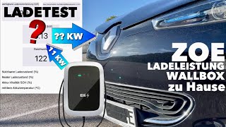 1 Ladung an der 11KW Wallbox zu Hause  Wie viel Ladeleistung kommt an  Renault ZOE R110 CanZE [upl. by Calisa533]