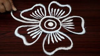 latest simple free hand rangoli designs  easy kolam with out dots  muggulu designs  rangavalli [upl. by Andreas]