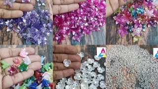 Different types of Jewellery Making MaterialsFlower beadsJewellery Making SupplyBrooch Materials [upl. by Travus]