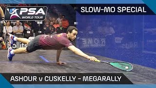 Squash  SlowMo Special  MegaRally Combo Ashour v Cuskelly [upl. by Ettenwad687]