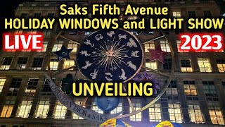 013025 Saks Fifth Avenue Holiday Light Show amp Windows Unveiling 2023 [upl. by Llemmart]