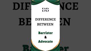 Difference Between Barrister and Advocate  The Legal Showdown Barrister Vs Advocate [upl. by Mandy131]