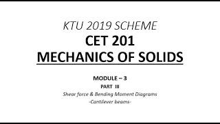 SFD amp BMD  Cantilever Beam  MOS  Module 3  Part 3  KTU BTech CE S3  Free Online Class [upl. by Nanda]