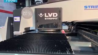 LVD Strippit servoelectric E1225 punch press as seen at FABTECH 2018 [upl. by Siduhey231]