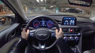 2019 Genesis G70 20T Sport 6Speed Manual  POV Night Drive Binaural Audio [upl. by Dacey217]