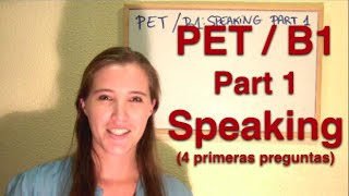 INGLÉS PET  B1 Speaking Part 1 I Inglés para hablantes de español [upl. by Gorrian274]