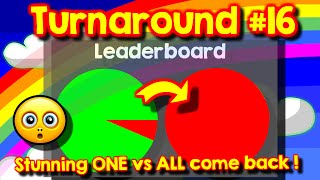 Agario Team Mode Turnaround 16 stunning ONE vs ALL come back last man standing [upl. by Huei]