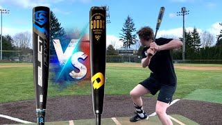 THE GOODS vs SELECT PWR  WHICH IS BETTER Power Hitter Hybrid Showdown  BBCOR Baseball Bat Reviews [upl. by Adolf151]