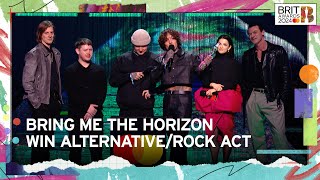 Bring Me The Horizon Win RockAlternative Act  The BRIT Awards 2024 [upl. by Nidak]