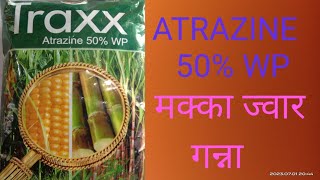 गन्ना मक्का की खरपटवार नियंत्रण। makka ganna । traxx herbicide। ATRAZINE 50wp। kisan agriculture [upl. by Grosmark]