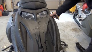 Ski doo REV 700 mod sled Build ep 28 DIY Vent screen install and clutch cover Mod PowerModz [upl. by Amle]