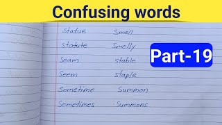 confusing words confused words english confusing words [upl. by Nnylahs]