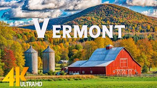 Vermont in 4K  Autumn Serenity with Cinematic Drone Landscapes [upl. by Ennaear500]