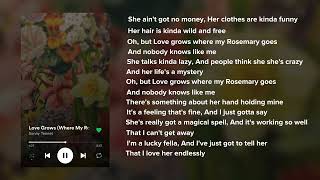 Love Grows Where My RoseMary Goes by SONNY TENNET Lyric Video [upl. by Ayortal]