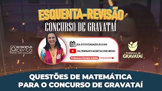 Questões de Matemática para o concurso de Gravataí  Banca Legalle  Prof Daniela Arboite [upl. by Krahling]