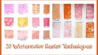 20 Watercolor Resist DIY Techniques for beginners  Art Hacks [upl. by Yrad]