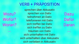 Verb  Präposition  Dativ  Akkusativ A2 B1 B2 C1 A2Deutsch telc Goethe Test German warte [upl. by Amsirahc]