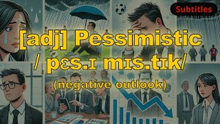 adj Pessimistic meaning negative outlook with 5 examples [upl. by Angi]