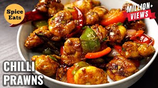 CHILLI PRAWNS RESTAURANT STYLE  CHILLI GARLIC PRAWNS  CHILLI PRAWNS [upl. by Meekar898]