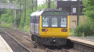 UK Morpeth Northern Class 142 Pacer DMU entering the sidings after arrival from Newcastle [upl. by Krissie]