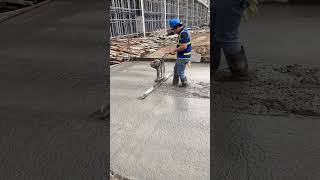 Construction process of cement floor vibrating ruler [upl. by Nannoc]