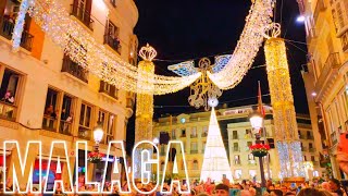 MALAGA CHRISTMAS ILLUMINATION 2023 COSTA DEL SOL ANDALUCÍA SPAIN 4K [upl. by Lazaro]