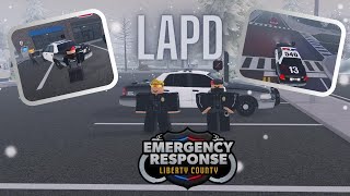 Zagrałem jednostką LAPD na Roblox  Emergency Response Liberty County  ERLC [upl. by Nilla]