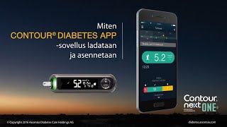 CONTOUR DIABETES  sovelluksen lataus ja asennus  CONTOUR NEXT ONE  mmoll Suomi fiFI [upl. by Alyat878]