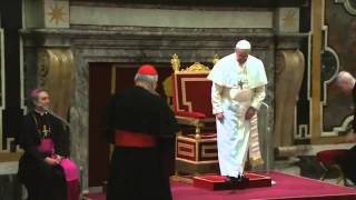 Papal stumble new Pope Francis trips up in the Vatican [upl. by Ase289]