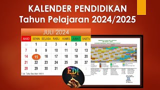 KALENDER PENDIDIKAN 2024 2025 KURIKULUM MERDEKA [upl. by Uokes]