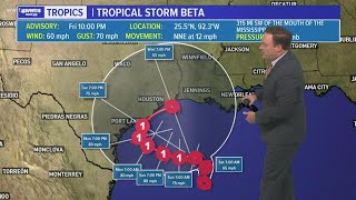 Friday Night Tropical Update Beta a bit stronger than initial estimates [upl. by Ailedua897]