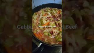 Quick Easy and Delicious Sautéed Cabbage amp Corned Beef vegetables 🍲❤😋 [upl. by Akirrehs452]