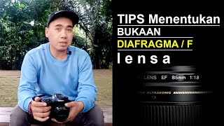 setting bukaan lensa kamera [upl. by Alimaj]