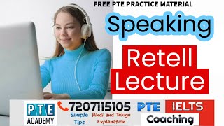 PTE Retell Lecture Practice  PTE Academy [upl. by Attah959]