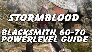 FFXIV Blacksmith 6070 Powerlevel Guide  Leves Collectables amp Resources [upl. by Rozelle]