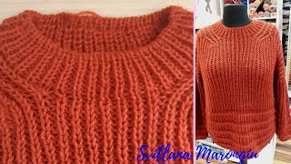 Tutorial Ferri Parte23 Maglione Oversize ai ferri [upl. by Nollek]