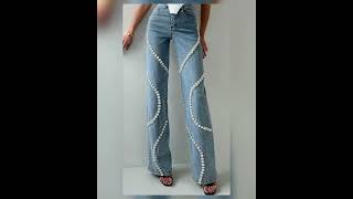 Jeans wear with unique designs  jeans style  tf fashion  viral shorts  trending videos [upl. by Territus200]