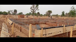 Coffrage pour longrine fondation batiment R1  Airbnb Tchad [upl. by Esenahs]