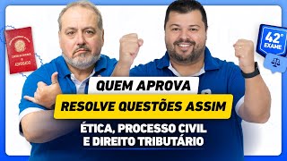 Resolvendo questões de Ética Processo Civil e Direito Tributário Semana do Edital 42º Exame [upl. by Blankenship]