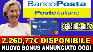 BONUS STRAORDINARIO INPS Libera €2260 per Codici Fiscali da 1 a 9 – Scopri Come Prelevare [upl. by Molohs]