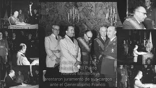 1957 02 26 Nuevos Ministros juran ante el Generalísimo Franco [upl. by Yale]