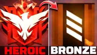 Only Rank Minus Challenge 🤯  Heroic To Broze in 15 Mins  Toonstar Gaming [upl. by Aianat114]