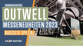 Caravan Salon 2022  Outwell Messeneuheiten 2023  BUSVORZELTE [upl. by Laikeze286]