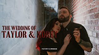 Black Inspired Gothic Wedding Videography  Taylor amp Korey at Factory 51 Brisbane [upl. by Eelatsyrc]