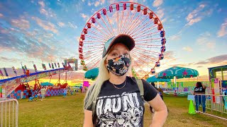 Thrill Rides Funhouse Mazes Carnival Food in Orlando  Central Florida Fair 2021 TOUR [upl. by Innoc]