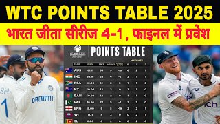 wtc points table india win vs england match Icc World Test Championship Points table 2023 to 2025 [upl. by Radbourne]