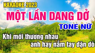 Một Lần Dang Dở Karaoke Tone Nữ Nhạc Sống gia huy beat [upl. by Lytsyrk]